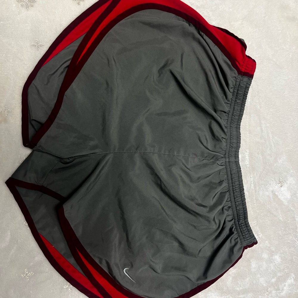Nike women's Athletic Shorts in Gray and Red